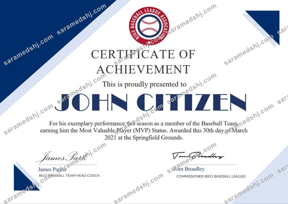 USA Basketball Participation Certificate